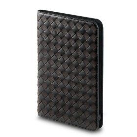 OCTO Weave Kindle 2 Leather Cover with Hinge (Fits 6" Display, Latest Generation Kindle), Black/Brown